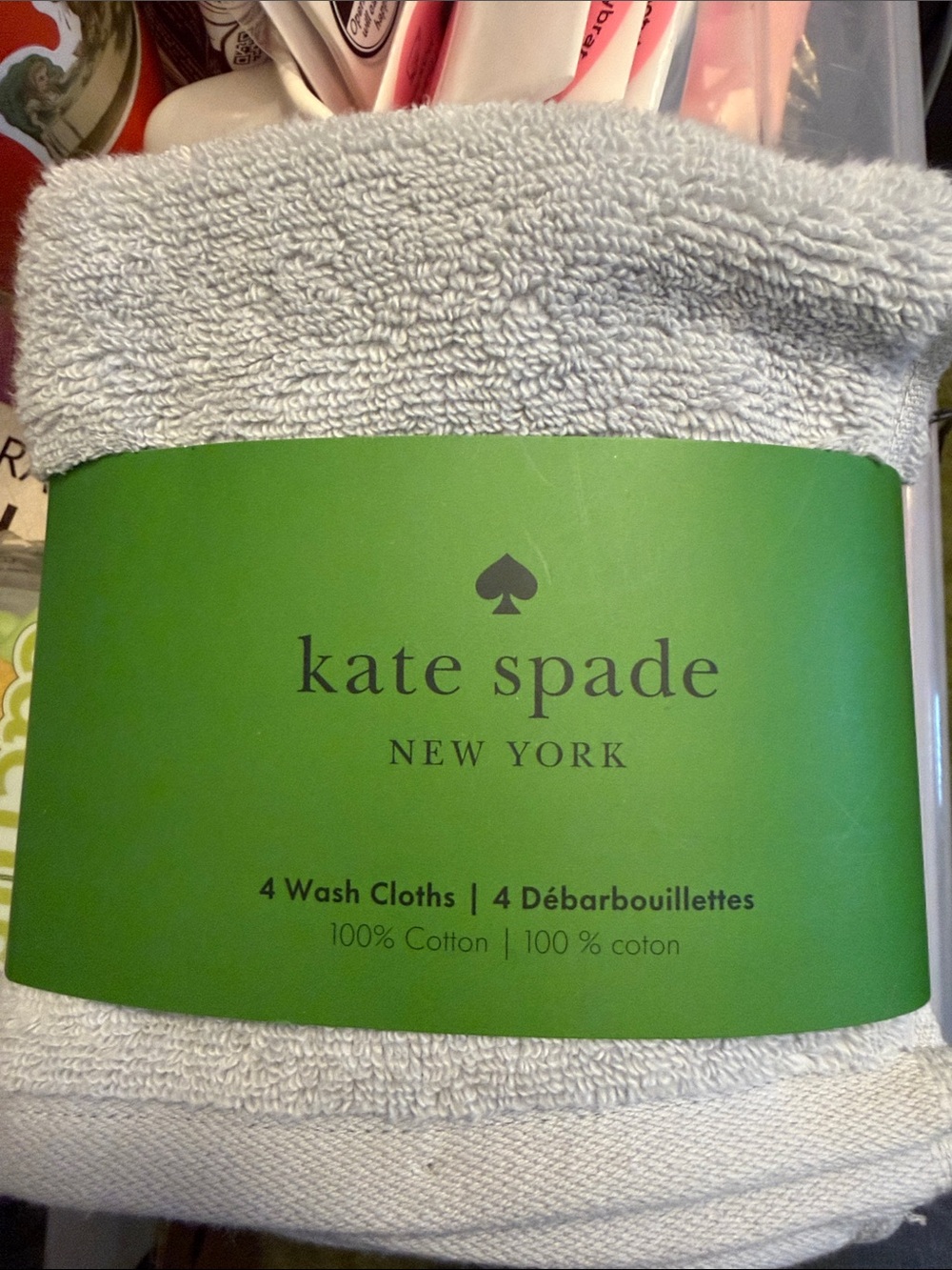 kate spade Light Gray Wash Cloths - Set of 4